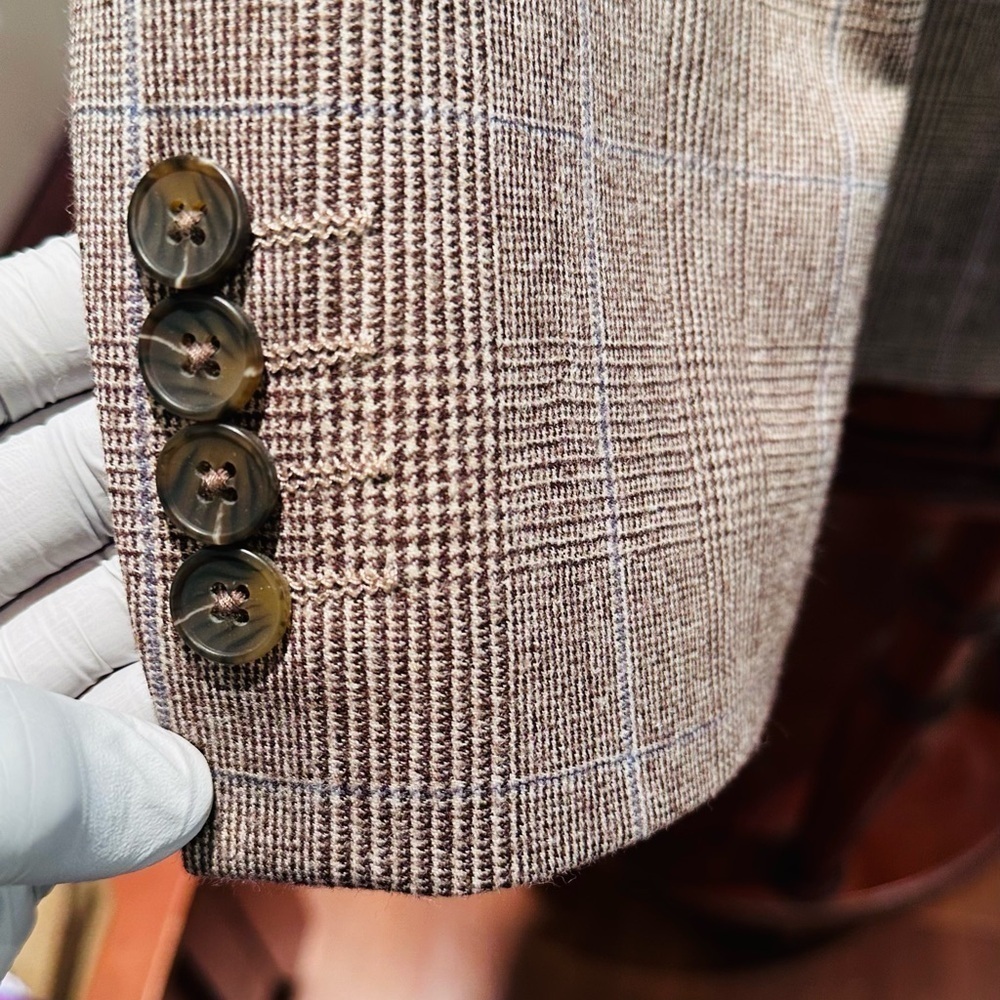 Stanfford Ticket Pocket Houndstooth Sport Jacket. - Picture 6 of 10
